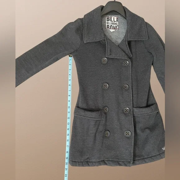 Billabong | Grey Button-Down Trench Coat - Picture 5 of 11